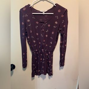 Purple Billabong Long Top with Elastic Waist